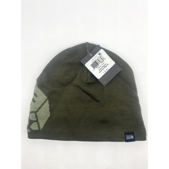 Mountain Hardwear Caelum Dome Mens Beanie Hat Olive Green Merino Wool Winter Cap - Picture 1 of 3